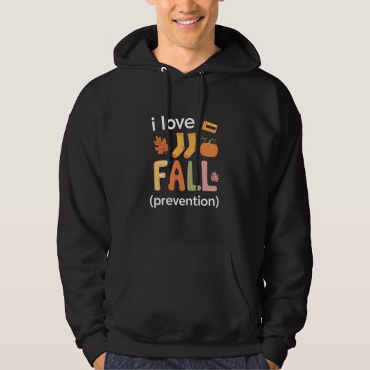 Ik hou van valpreventie hoodie (Voorkant)