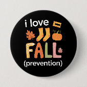 Ik hou van valpreventie ronde button 7,6 cm (Voorkant)