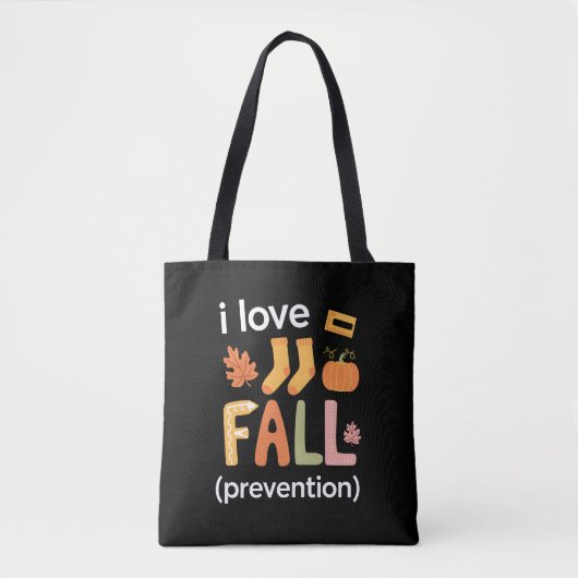 Ik hou van valpreventie tote bag (Voorkant)