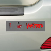 Ik hou van vampiers bumpersticker (Op auto)