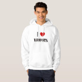 Ik hou van vampiers hoodie (Voorkant volledig)