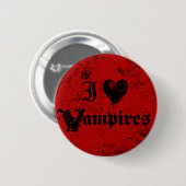 Ik hou van Vampiers Ronde Button 5,7 Cm (Voorkant /achterkant)