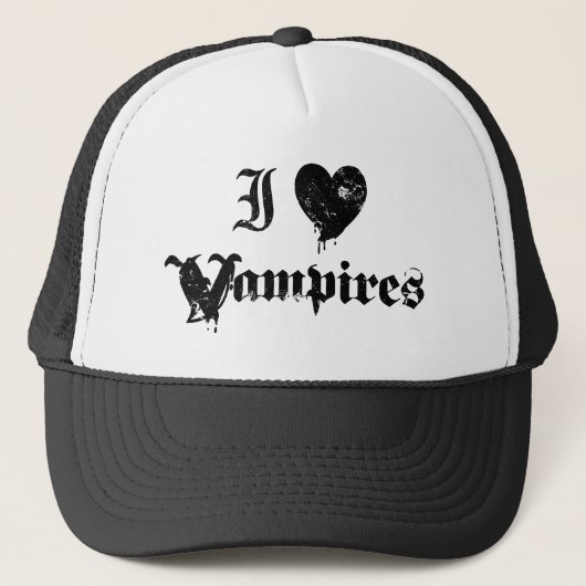 Ik hou van vampiers trucker pet (Voorkant)