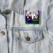 Ik hou van Vampiers Vierkante Button 5,1 Cm (In situ)