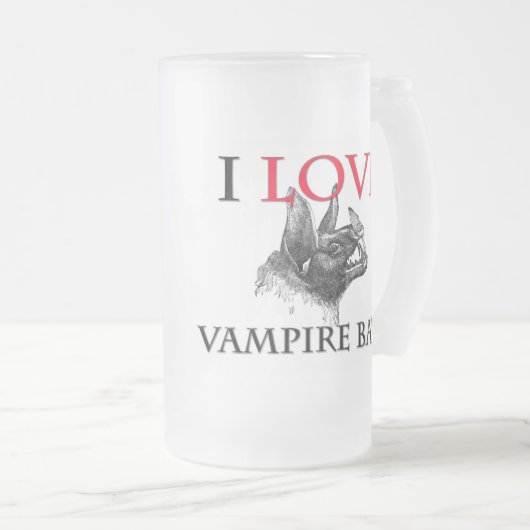 Ik hou van Vampire Bats Matglas Bierpul (Voorkant rechts)