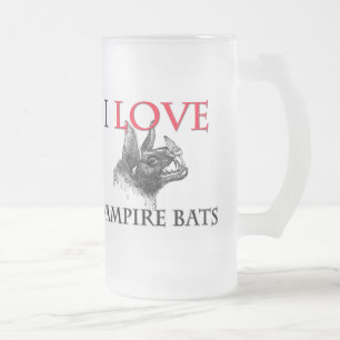 Ik hou van Vampire Bats Matglas Bierpul