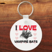 Ik hou van Vampire Bats Sleutelhanger (Voorkant)