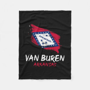 Ik hou van Van Buren Arkansas Spatvakantie S Fleece Deken