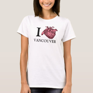Ik hou van Vancouver, anatomisch correct hart T-shirt
