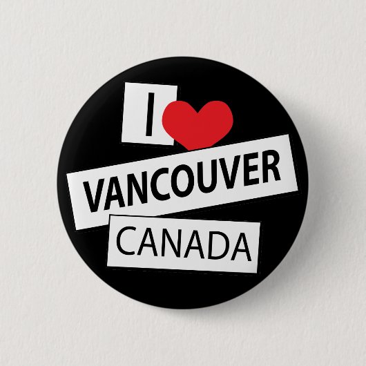 Ik hou van Vancouver Canada Ronde Button 5,7 Cm (Voorkant)
