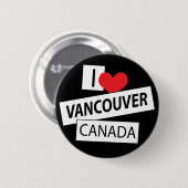Ik hou van Vancouver Canada Ronde Button 5,7 Cm (Voorkant /achterkant)