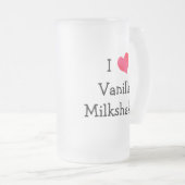 Ik hou van Vanilla Milkshakes Matglas Bierpul (Voorkant rechts)