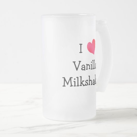 Ik hou van Vanilla Milkshakes Matglas Bierpul (Voorkant rechts)