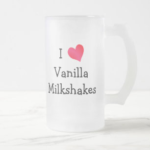 Ik hou van Vanilla Milkshakes Matglas Bierpul