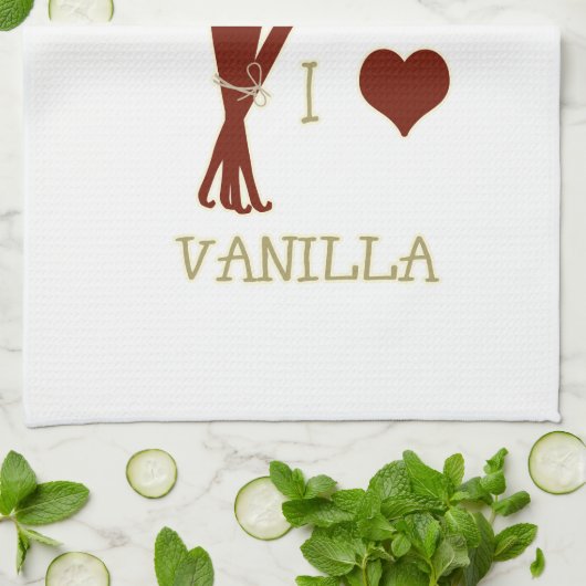 Ik hou van Vanilla Theedoek (Gevouwen)