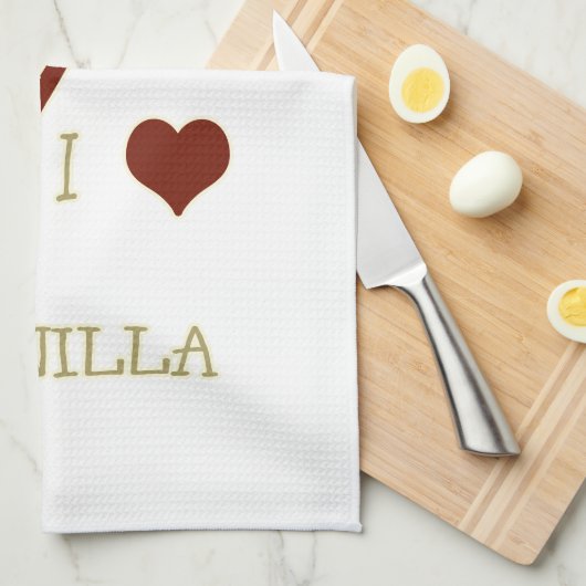 Ik hou van Vanilla Theedoek (Quarter Fold)