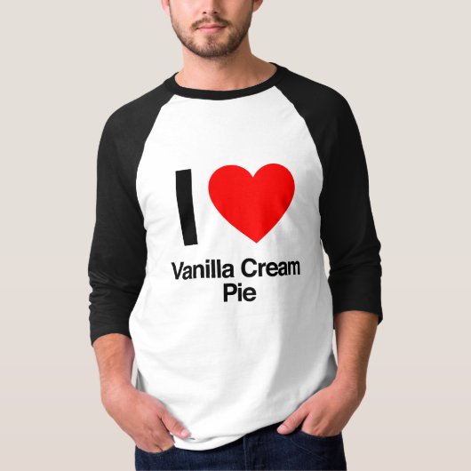 Ik hou van vanille crème taart t-shirt (Voorkant)