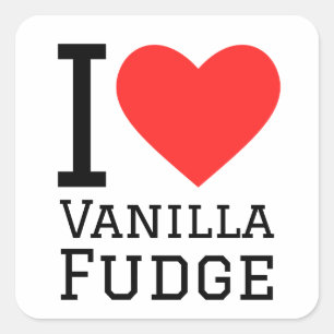 Ik hou van vanille fudge vierkante sticker