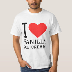 Ik hou van vanille-ijs t-shirt