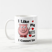 Ik hou van varken Butts Funny Pork Butt Roast Koffiemok (Links)