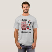 Ik hou van varken Butts Funny Pork Butt Roast T-shirt (Voorkant volledig)