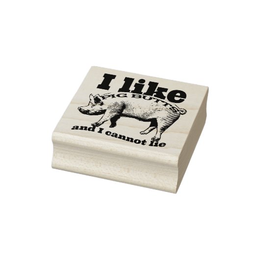 Ik hou van varken Butts Rubberstempel (Stempel)