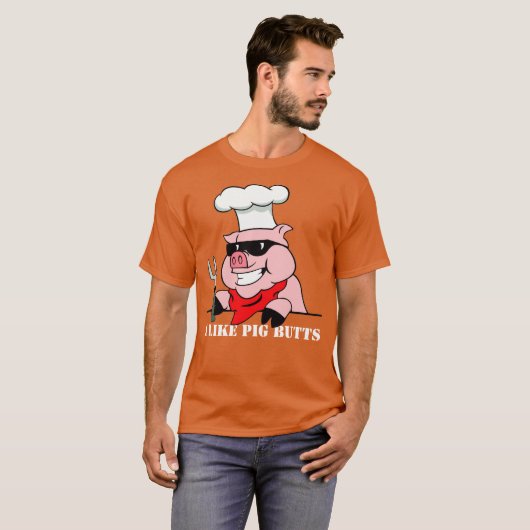 Ik hou van varken Butts T-shirt (Voorkant volledig)