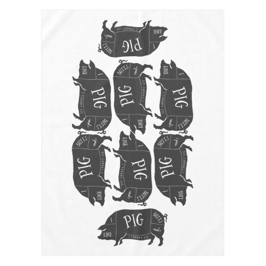 Ik hou van varken en ik kan niet liegen tafelkleed (Voorkant)