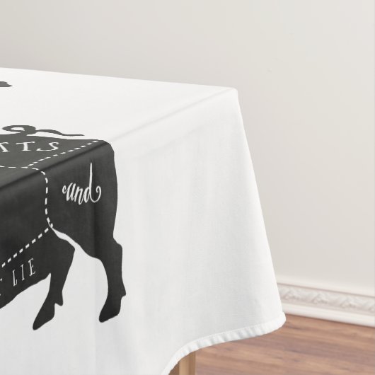 Ik hou van varken en ik kan niet liegen tafelkleed (Voorbeeld)