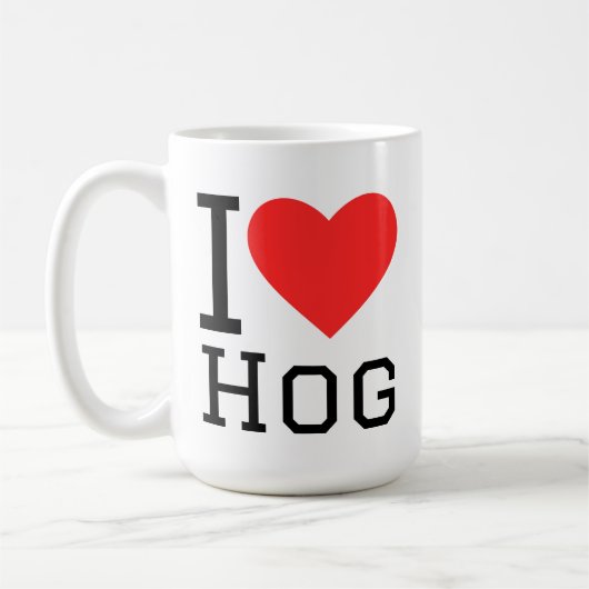 Ik hou van varken koffiemok (Links)
