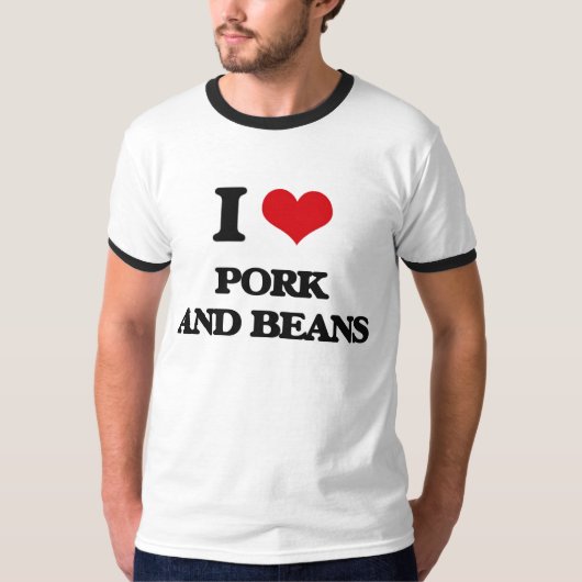 Ik hou van varkens en bonen t-shirt (Voorkant)