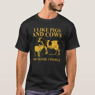 Ik hou van varkens en Koeien en misschien 3 mensen T-shirt