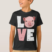 Ik hou van Varkens Funny Pig Lover Farmer Women Bo T-shirt (Voorkant)