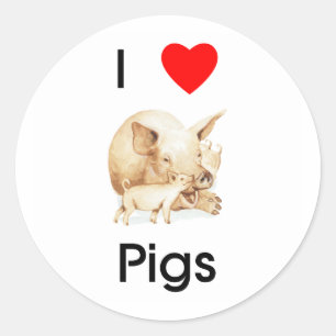 Ik hou van varkens Sticker