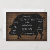 Ik hou van varkensbillen en ik kan niet leven BBQ  Kaart (Achterkant)