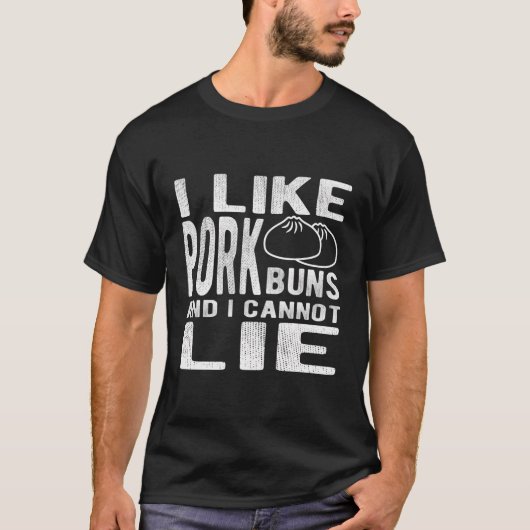 Ik hou van varkensbroodjes bao dim sum varken bbq t-shirt (Voorkant)