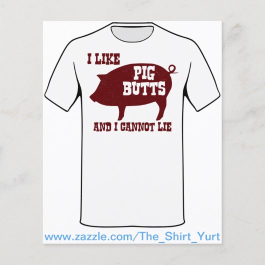 Ik hou van Varkensknoppen en ik kan geen BBQ-bacon Flyer (Voorkant)