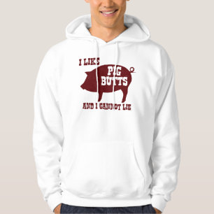 Ik hou van Varkensknoppen en ik kan geen BBQ-bacon Hoodie