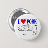 IK HOU VAN VARKENSVLEES RONDE BUTTON 5,7 CM (Voorkant /achterkant)