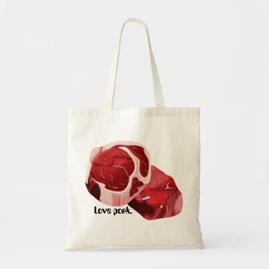 Ik hou van varkensvlees tote bag (Voorkant)