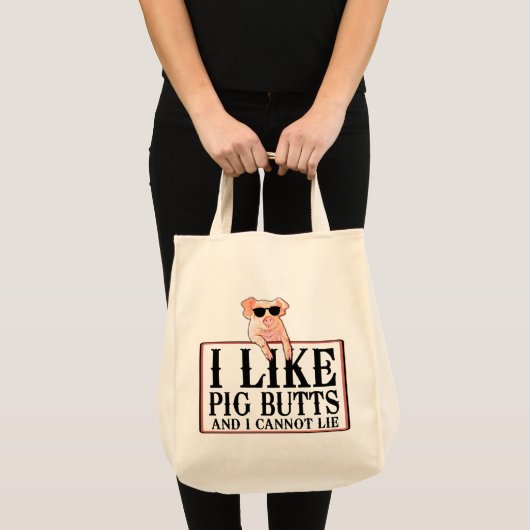 Ik hou van Varkensvlekken Bacon en alles Tote Bag (Voorkant (product))