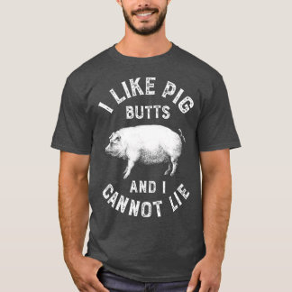 Ik hou van varkensvlekken BBQ Funny Pork Barbecue  T-shirt