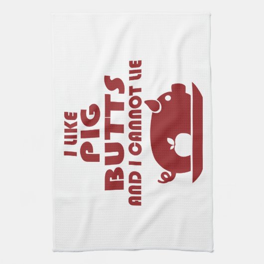 ik hou van varkensvlekken en ik kan niet liegen ,  theedoek (Verticaal)
