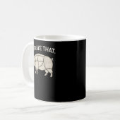 Ik hou van varkensvlekken en ik kan niet schattig  koffiemok (Voorkant links)