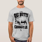 Ik hou van varkensvlekken Funny BBQ Slogan Humor T T-shirt (Voorkant)