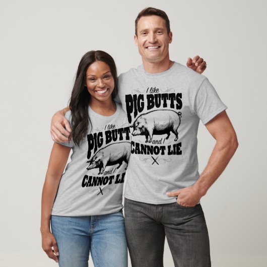 Ik hou van varkensvlekken Funny BBQ Slogan Humor T T-shirt (Unisex)