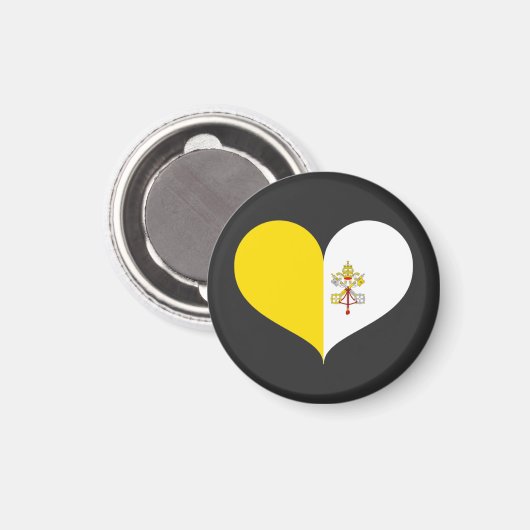 Ik hou van Vaticaanstad vlag Magneet (Voorkant / Achterkant)