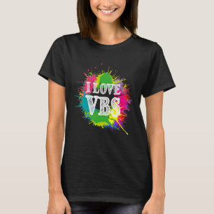 Ik hou van VBS Vakantie Bijbel School Verf Splatte T-shirt