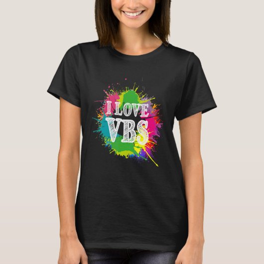 Ik hou van VBS Vakantie Bijbel School Verf Splatte T-shirt (Voorkant)