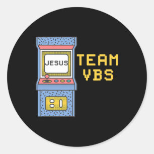 Ik hou van Vbs videogame vakantie bijbel school re Ronde Sticker